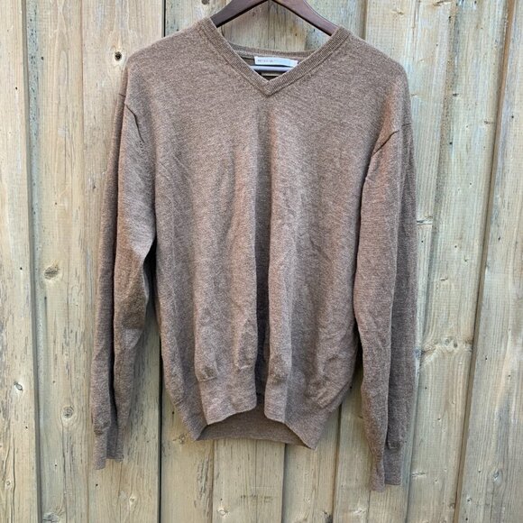 100% Merino Wool Peter Millar Sweater V Neck Large - Picture 3 of 4